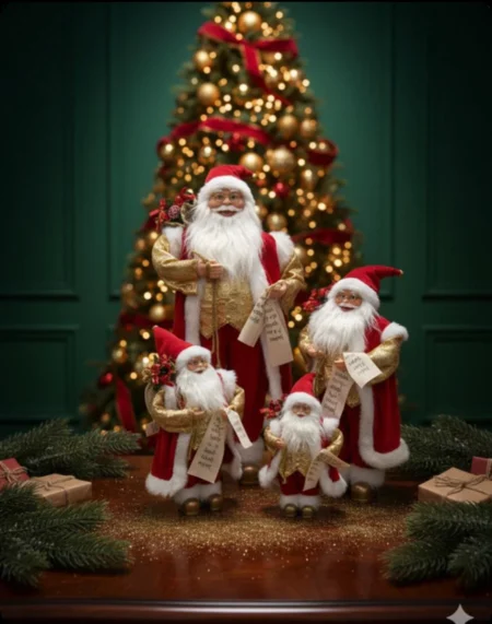 Papá Noel rojo con carta 30 cm