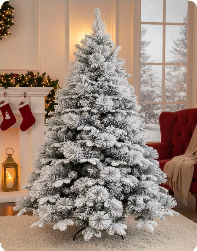 Árbol de Navidad nevado frondoso 180 cm