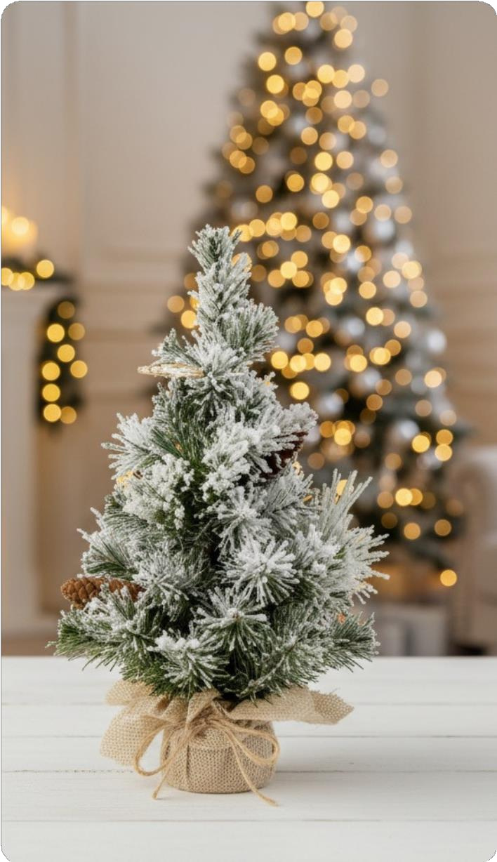 Miniárbol navideño nevado 40 cm
